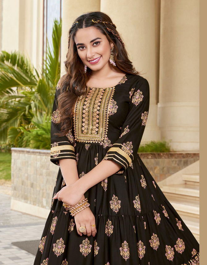 Groom 3 New Latest Ethnic Wear Designer RayonAnarkali Kurti Collection